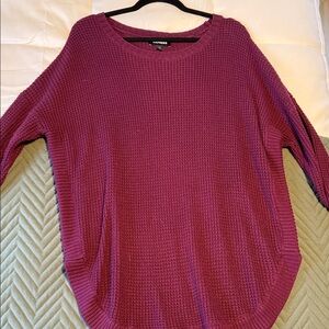 Express Maroon Knit Sweater